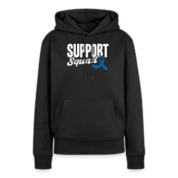 Support Squad - Frauen Premium Bio Hoodie - Schwarz - Vorne - Julia (174cm)