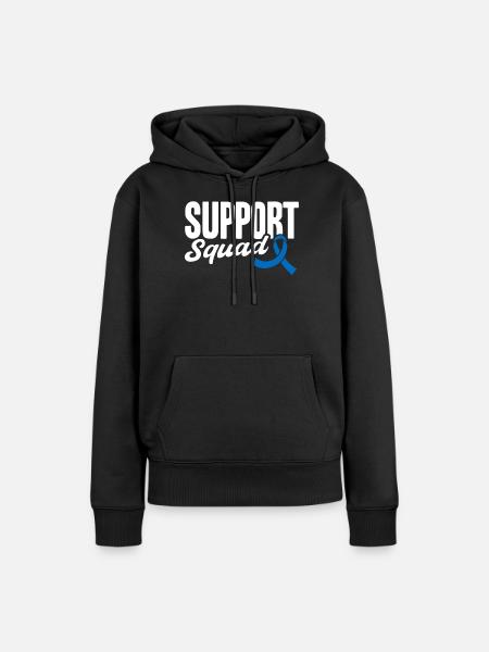 Support Squad - Frauen Premium Bio Hoodie - Schwarz