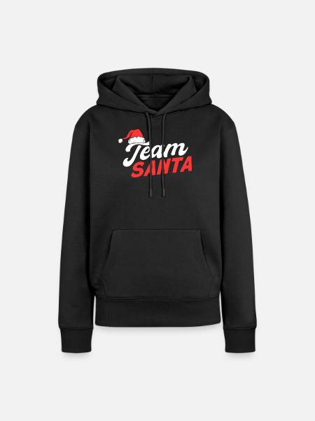 Team Santa - Frauen Premium Bio Hoodie - Schwarz