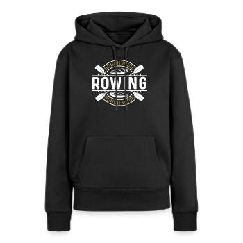 Aviron Aviron Aviron Aviron - Sweat à capuche Premium bio Femme - noir - Devant - Julia (174cm)