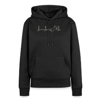 Fútbol Chica Girl Saving . Corazón. Amor. Ekg. - Sweat à capuche Premium bio Femme - noir - Devant - Julia (174cm)