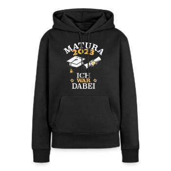 Matura Ich war dabei 2023 - Frauen Premium Bio Hoodie - Schwarz - Vorne - Julia (174cm)