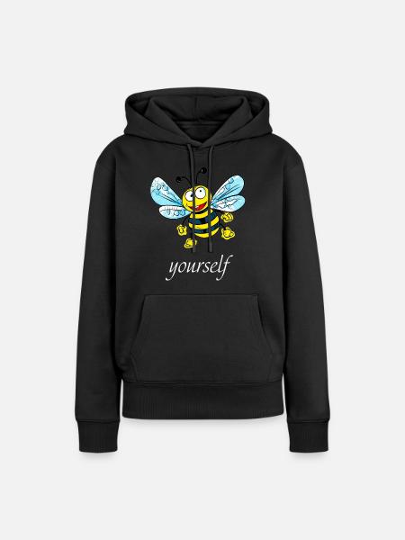 Être (e) vous-même - Sweat à capuche Premium bio Femme - noir