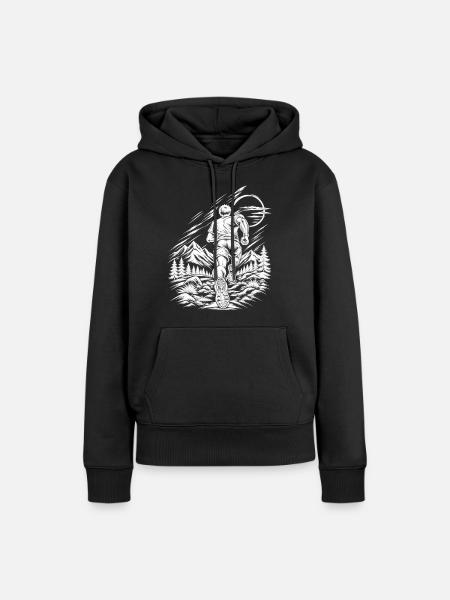 Mountain Runner – Trailrunning-Abenteuer - Frauen Premium Bio Hoodie - Schwarz