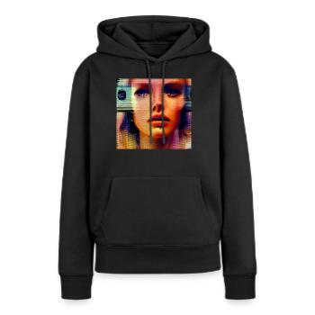 Rave Girl techno Berlin Cologne Köln LA New York - Frauen Premium Bio Hoodie - Schwarz - Vorne - Julia (174cm)