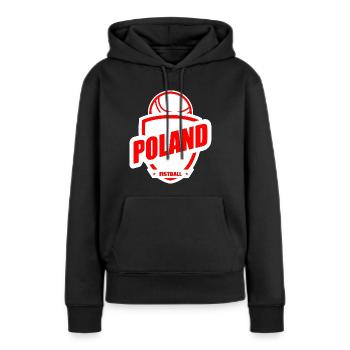 Faustball Polen Mannschaft WM Geschenk - Frauen Premium Bio Hoodie - Schwarz - Vorne - Julia (174cm)