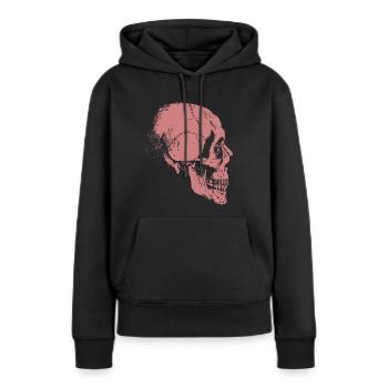 squelette - Sweat à capuche Premium bio Femme - noir - Devant - Julia (174cm)