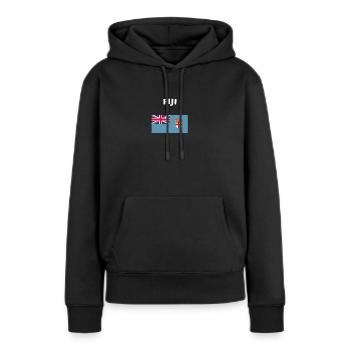 ich liebe home heimat love wurzeln FIJI - Frauen Premium Bio Hoodie - Schwarz - Vorne - Julia (174cm)