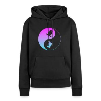 Schildkröte - Frauen Premium Bio Hoodie - Schwarz - Vorne - Julia (174cm)