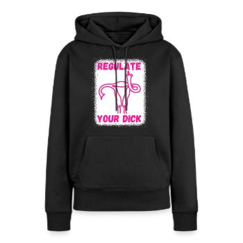 Regulieren Sie Ihren Schwanz - Frauen Premium Bio Hoodie - Schwarz - Vorne - Julia (174cm)