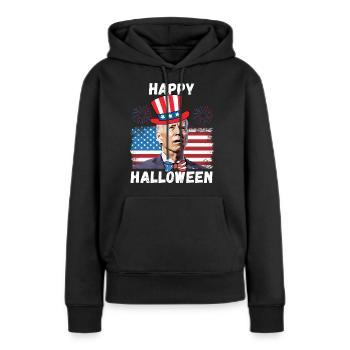 Biden benommen, fröhlich 4. von euch - Frauen Premium Bio Hoodie - Schwarz - Vorne - Julia (174cm)