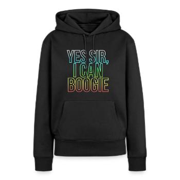 I Can Boogie - Frauen Premium Bio Hoodie - Schwarz - Vorne - Julia (174cm)
