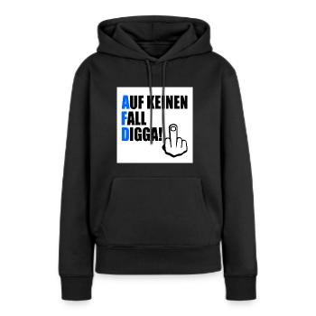 Certainement pas digga - Sweat à capuche Premium bio Femme - noir - Devant - Julia (174cm)
