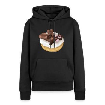 Donut Marshmallow - Women’s Premium Organic Hoodie - black - Front - Julia (174cm)