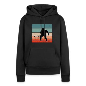 Hockey hockey de - Sweat à capuche Premium bio Femme - noir - Devant - Julia (174cm)