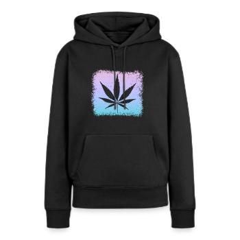 Kiffen Kiffer Weed Gras Stoner - Frauen Premium Bio Hoodie - Schwarz - Vorne - Julia (174cm)