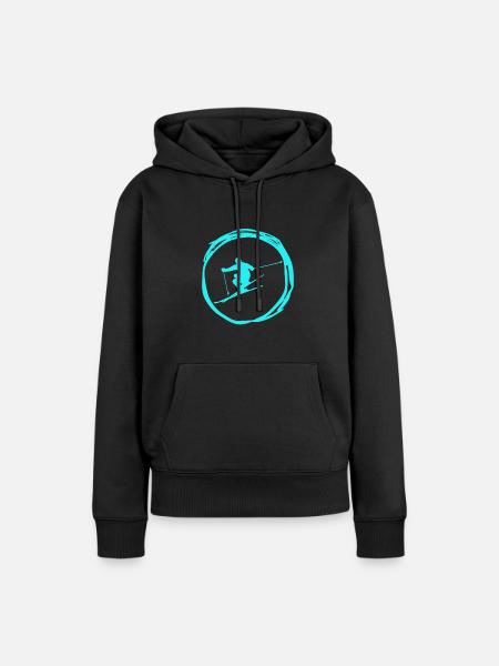 skiing - Frauen Premium Bio Hoodie - Schwarz