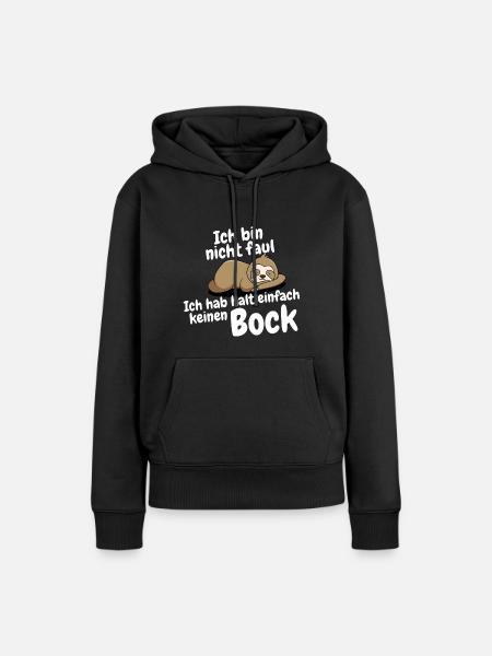 kein bock - Frauen Premium Bio Hoodie - Schwarz