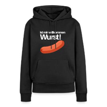 ist mir wurst - Frauen Premium Bio Hoodie - Schwarz - Vorne - Julia (174cm)