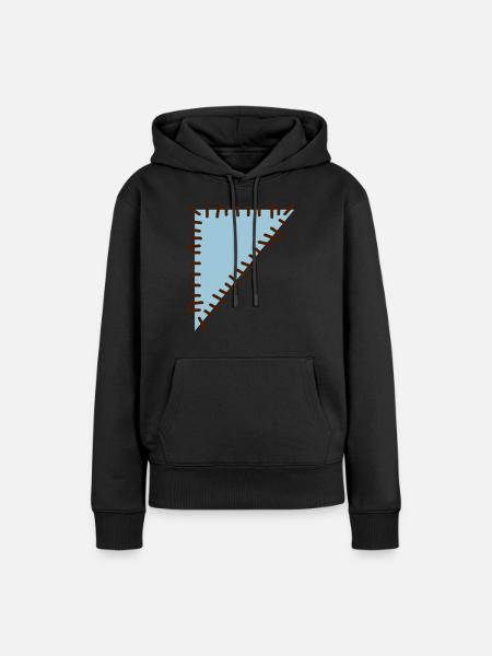 flicken3 - Frauen Premium Bio Hoodie - Schwarz