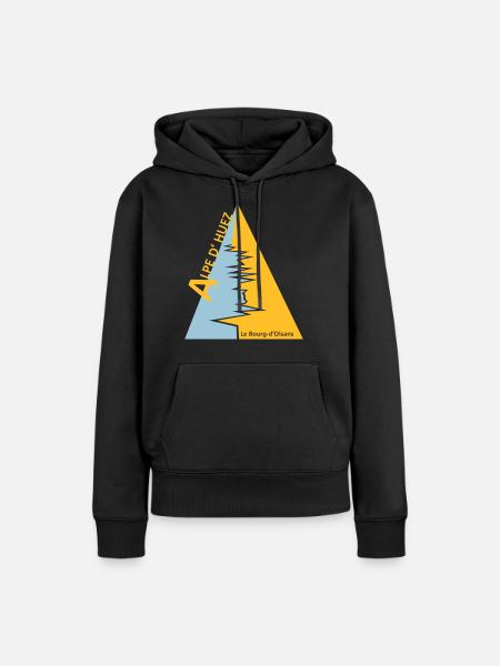 Alpe d'Huez - Frauen Premium Bio Hoodie - Schwarz