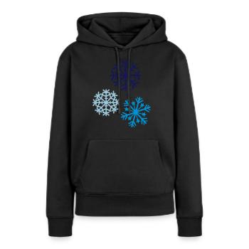 Schnee - Frauen Premium Bio Hoodie - Schwarz - Vorne - Julia (174cm)
