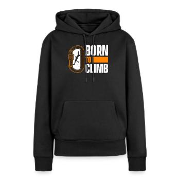 Klettern Bergsport Kletterer - Frauen Premium Bio Hoodie - Schwarz - Vorne - Julia (174cm)