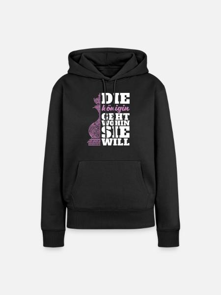 Schach Schachfigur - Frauen Premium Bio Hoodie - Schwarz