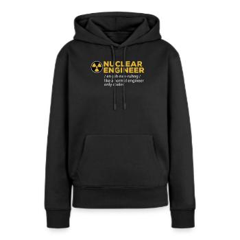 Physicien physicien - Sweat à capuche Premium bio Femme - noir - Devant - Julia (174cm)
