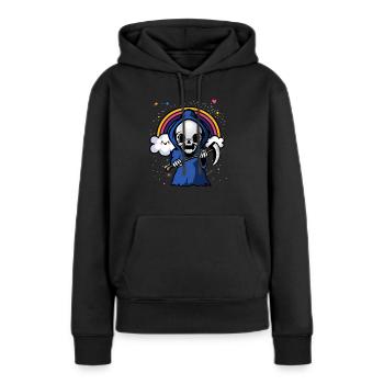 Retro Gothic Vintage Goth Okkult - Frauen Premium Bio Hoodie - Schwarz - Vorne - Julia (174cm)