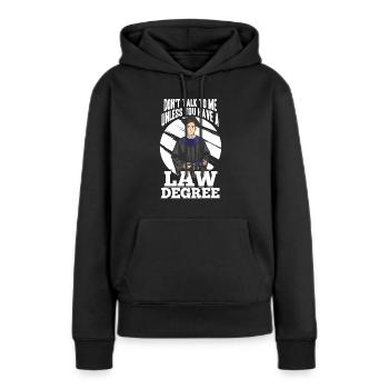 Avocat Avocat Avocat Avocat - Sweat à capuche Premium bio Femme - noir - Devant - Julia (174cm)