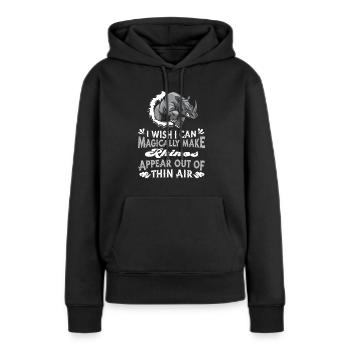 Rhino Nashorn - Frauen Premium Bio Hoodie - Schwarz - Vorne - Julia (174cm)