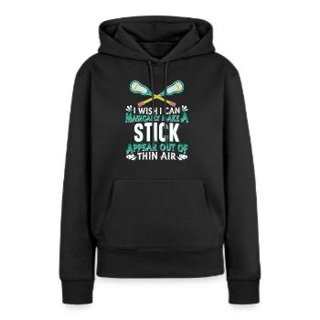 Lacrosse - Sweat à capuche Premium bio Femme - noir - Devant - Julia (174cm)