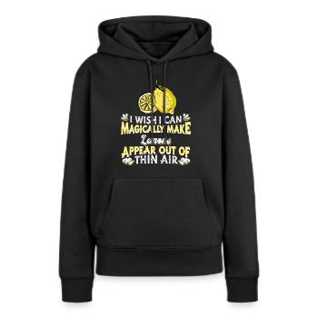 Zitrone Zitrusfrucht Limone - Frauen Premium Bio Hoodie - Schwarz - Vorne - Julia (174cm)