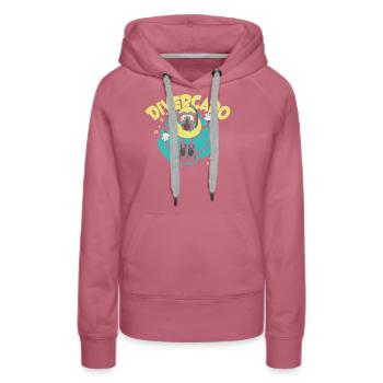 Scuba Tauchen Taucher Tauchsport - Frauen Premium Bio Hoodie - Malve - Vorne - Isabella (175cm)
