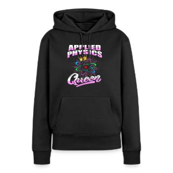 Physicien physicien - Sweat à capuche Premium bio Femme - noir - Devant - Julia (174cm)
