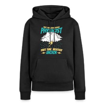 Physicien physicien - Sweat à capuche Premium bio Femme - noir - Devant - Julia (174cm)
