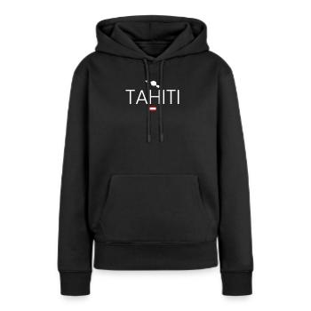 Tahiti Urlaub - Frauen Premium Bio Hoodie - Schwarz - Vorne - Julia (174cm)