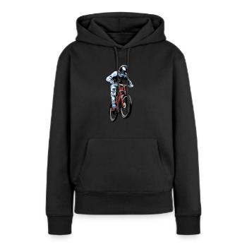 VTT VTT VTT VTT - Sweat à capuche Premium bio Femme - noir - Devant - Julia (174cm)