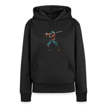 Samurai Katana-Schwert - Frauen Premium Bio Hoodie - Schwarz - Vorne - Julia (174cm)