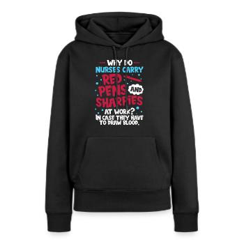 Krankenschwester Komisch - Frauen Premium Bio Hoodie - Schwarz - Vorne - Julia (174cm)