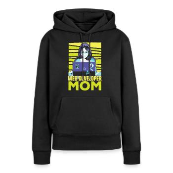 Web Entwickler Webdeveloper Web-Entwickler - Frauen Premium Bio Hoodie - Schwarz - Vorne - Julia (174cm)