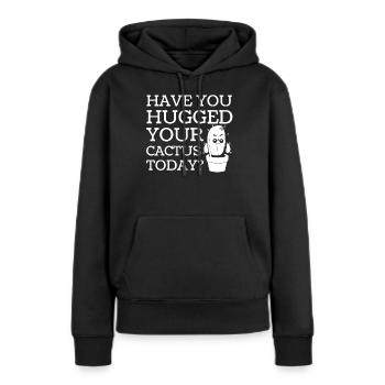 Cactus Garden Juteux - Sweat à capuche Premium bio Femme - noir - Devant - Julia (174cm)