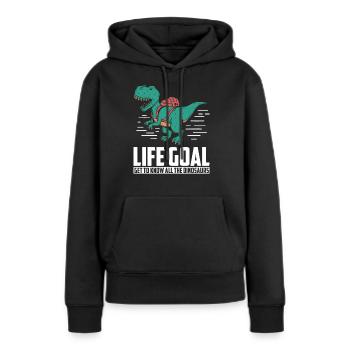 Dinosaur Adult dinosaur - Women’s Premium Organic Hoodie - black - Front - Julia (174cm)