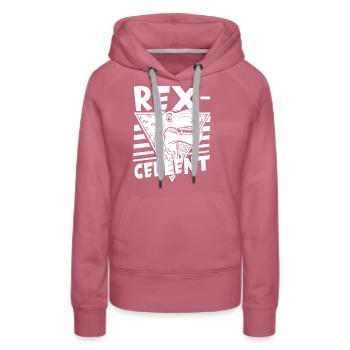Dinosaurier Erwachsener Dinosaurier - Frauen Premium Bio Hoodie - Malve - Vorne - Isabella (175cm)