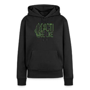 Kaktus Garten Kaktus - Frauen Premium Bio Hoodie - Schwarz - Vorne - Julia (174cm)