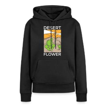 Kaktus Garten Kaktus - Frauen Premium Bio Hoodie - Schwarz - Vorne - Julia (174cm)