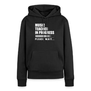 Professeur de musique Professeur de musique Professeur de musique - Sweat à capuche Premium bio Femme - noir - Devant - Julia (174cm)