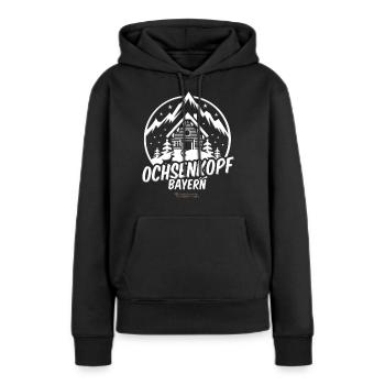 Ochsenkopf Bayern Skigebiet - Frauen Premium Bio Hoodie - Schwarz - Vorne - Julia (174cm)
