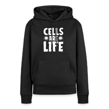 Biologie Biologe Zellen Molekularbiologe - Frauen Premium Bio Hoodie - Schwarz - Vorne - Julia (174cm)